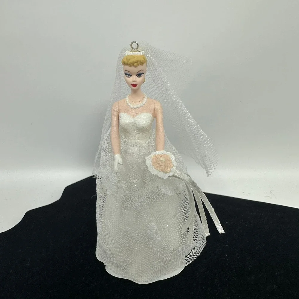 Barbie Ornament Female OS White Wedding Day 1997 Hallmark Keepsake Vintage Style